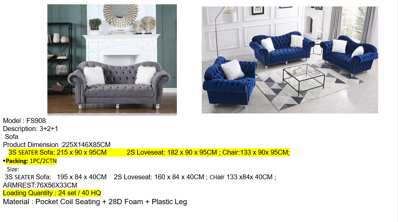 Sofa  FS908